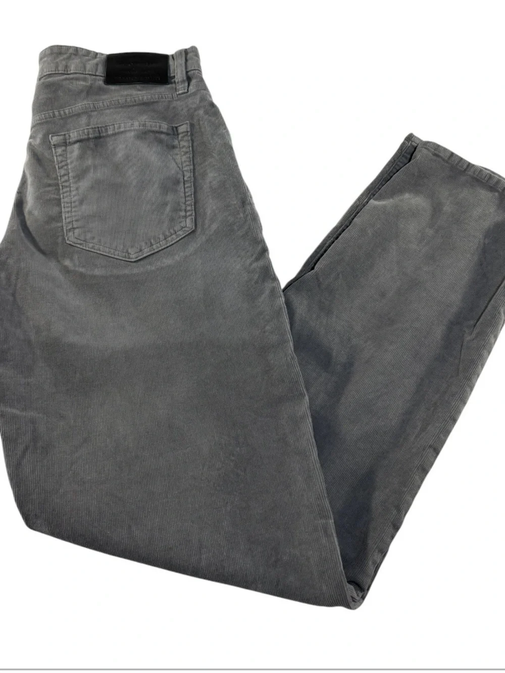 Lucky Brand 121 Slim Gray Corduroy Pants 34x32 Stretch Cord